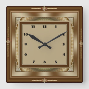Relógio Quadrado Art Deco