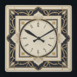 Relógio Quadrado Art Deco<br><div class="desc">design de relógio do excelente. Você vai adorar como os outros. Esteja livre para usar este design para outro produto que você quiser ou para personalizar e adicionar seu texto. Siga-me para mais. Obrigado. Tenha um bom dia.</div>
