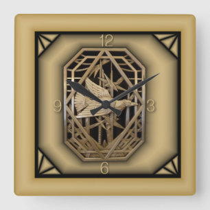 Relógio Quadrado Art Deco