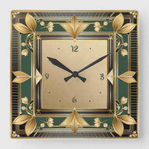 Relógio Quadrado Art Deco