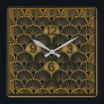 Relógio Quadrado Art Deco<br><div class="desc">design do excelente. Você vai adorar como os outros. Esteja livre para usar este design para outro produto ou para adicionar seu texto. Siga-me para mais. Obrigado. Tenha um bom dia.</div>