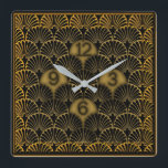 Relógio Quadrado Art Deco<br><div class="desc">design do excelente. Você vai adorar como os outros. Esteja livre para usar este design para outro produto ou para adicionar seu texto. Siga-me para mais. Obrigado. Tenha um bom dia.</div>
