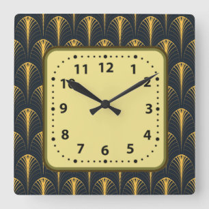 Relógio Quadrado Art Deco