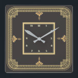 Relógio Quadrado Art deco<br><div class="desc">design de relógio do excelente. Você vai adorar como os outros. Esteja livre para usar este design para outro produto que você quiser ou para personalizar e adicionar seu texto. Siga-me para mais. Obrigado. Tenha um bom dia.</div>