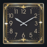 Relógio Quadrado Art Deco<br><div class="desc">design de relógio do excelente. Você vai adorar como os outros. Esteja livre para usar este design para outro produto que você quiser ou para personalizar e adicionar seu texto. Siga-me para mais. Obrigado. Tenha um bom dia.</div>