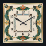 Relógio Quadrado Art Deco<br><div class="desc">design de relógio do excelente. Você vai adorar como os outros. Esteja livre para usar este design para outro produto que você quiser ou para personalizar e adicionar seu texto. Siga-me para mais. Obrigado. Tenha um bom dia.</div>