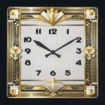 Relógio Quadrado Art Deco<br><div class="desc">design de relógio do excelente. Você vai adorar como os outros. Esteja livre para usar este design para outro produto que você quiser ou para personalizar e adicionar seu texto. Siga-me para mais. Obrigado. Tenha um bom dia.</div>