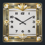 Relógio Quadrado Art Deco<br><div class="desc">design de relógio do excelente. Você vai adorar como os outros. Esteja livre para usar este design para outro produto que você quiser ou para personalizar e adicionar seu texto. Siga-me para mais. Obrigado. Tenha um bom dia.</div>