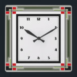 Relógio Quadrado Art Deco<br><div class="desc">design de relógio do excelente. Você vai adorar como os outros. Esteja livre para usar este design para outro produto que você quiser ou para personalizar e adicionar seu texto. Siga-me para mais. Obrigado. Tenha um bom dia.</div>