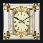 Relógio Quadrado Art Deco<br><div class="desc">O design de relógio mais bonito. Você vai adorar como os outros. Esteja livre para usar este design para outro produto que você quiser ou para personalizar e adicionar seu texto. Siga-me para mais. Obrigado. Tenha um bom dia.</div>