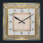 Relógio Quadrado Art Deco<br><div class="desc">Great clock design. You will love it like others. Be free to use this design for other product you like or to customize and add your text. Follow me for more. Thank you. Have a nice day.</div>