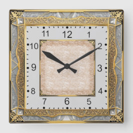 Relógio Quadrado Art Deco