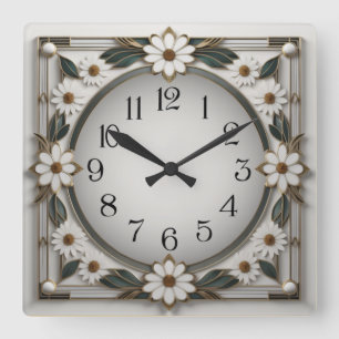 Relógio Quadrado Art Deco