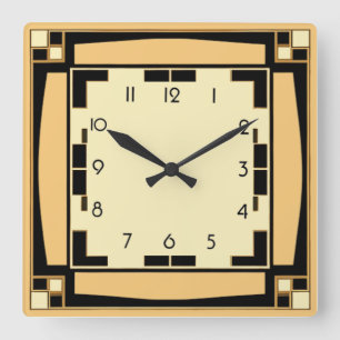 Relógio Quadrado Art Deco