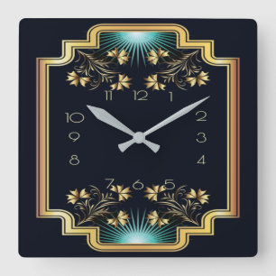 Relógio Quadrado Art Deco