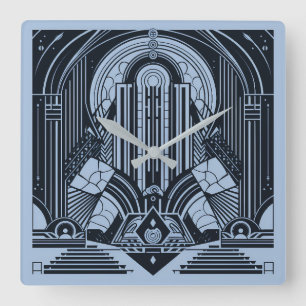 Relógio Quadrado Art Deco