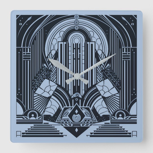 Relógio Quadrado Art Deco (Frente)