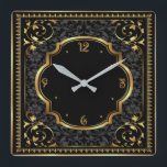 Relógio Quadrado Art Deco<br><div class="desc">design de relógio do excelente. Você vai adorar como os outros. Esteja livre para usar este design para outro produto que você quiser ou para personalizar e adicionar seu texto. Siga-me para mais. Obrigado. Tenha um bom dia.</div>