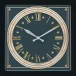 Relógio Quadrado Art Deco<br><div class="desc">design de relógio do excelente. Você vai adorar como os outros. Esteja livre para usar este design para outro produto que você quiser ou para personalizar e adicionar seu texto. Siga-me para mais. Obrigado. Tenha um bom dia.</div>