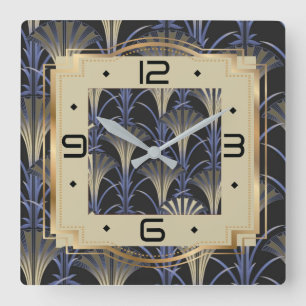 Relógio Quadrado Art Deco