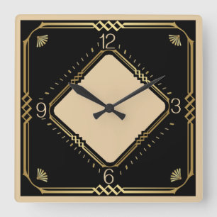Relógio Quadrado Art Deco