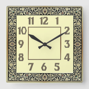 Relógio Quadrado Art Déco