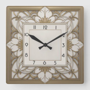 Relógio Quadrado Art Deco