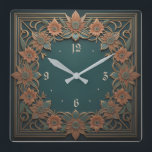 Relógio Quadrado Art Deco<br><div class="desc">design de relógio do excelente. Você vai adorar como os outros. Esteja livre para usar este design para outro produto que você quiser ou para personalizar e adicionar seu texto. Siga-me para mais. Obrigado. Tenha um bom dia.</div>