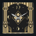 Relógio Quadrado Art deco<br><div class="desc">design de relógio do excelente. Você vai adorar como os outros. Esteja livre para usar este design para outro produto que você quiser ou para personalizar e adicionar seu texto. Siga-me para mais. Obrigado. Tenha um bom dia.</div>