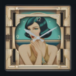 Relógio Quadrado Art Deco<br><div class="desc">design de relógio do excelente. Você vai adorar como os outros. Esteja livre para usar este design para outro produto que você quiser ou para personalizar e adicionar seu texto. Siga-me para mais. Obrigado. Tenha um bom dia.</div>