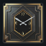 Relógio Quadrado Art Deco<br><div class="desc">design de relógio do excelente. Você vai adorar como os outros. Esteja livre para usar este design para outro produto que você quiser ou para personalizar e adicionar seu texto. Siga-me para mais. Obrigado. Tenha um bom dia.</div>