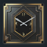 Relógio Quadrado Art Deco<br><div class="desc">design de relógio do excelente. Você vai adorar como os outros. Esteja livre para usar este design para outro produto que você quiser ou para personalizar e adicionar seu texto. Siga-me para mais. Obrigado. Tenha um bom dia.</div>