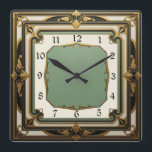 Relógio Quadrado Art Deco<br><div class="desc">design de relógio do excelente. Você vai adorar como os outros. Esteja livre para usar este design para outro produto que você quiser ou para personalizar e adicionar seu texto. Siga-me para mais. Obrigado. Tenha um bom dia.</div>