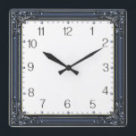 Relógio Quadrado Art Deco Blue<br><div class="desc">Great clock design. You will love it like others. Be free to use this design for other product you like or to customize and add your text. Follow me for more. Thank you. Have a nice day.</div>