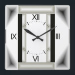 Relógio Quadrado Art Deco cinzas<br><div class="desc">design do excelente. Você vai adorar como os outros. Esteja livre para usar este design para outro produto ou para adicionar seu texto. Siga-me para mais. Obrigado. Tenha um bom dia.</div>