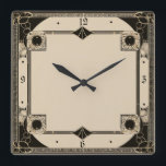 Relógio Quadrado Art Deco Elegante Preto<br><div class="desc">design de relógio do excelente. Você vai adorar como os outros. Esteja livre para usar este design para outro produto que você quiser ou para personalizar e adicionar seu texto. Siga-me para mais. Obrigado. Tenha um bom dia.</div>