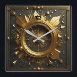 Relógio Quadrado Art Deco gold<br><div class="desc">design de relógio do excelente. Você vai adorar como os outros. Esteja livre para usar este design para outro produto que você quiser ou para personalizar e adicionar seu texto. Siga-me para mais. Obrigado. Tenha um bom dia.</div>