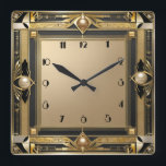 Relógio Quadrado Art Deco gold<br><div class="desc">design de relógio do excelente. Você vai adorar como os outros. Esteja livre para usar este design para outro produto que você quiser ou para personalizar e adicionar seu texto. Siga-me para mais. Obrigado. Tenha um bom dia.</div>