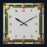 Relógio Quadrado Art Deco Green<br><div class="desc">design de relógio do excelente. Você vai adorar como os outros. Esteja livre para usar este design para outro produto que você quiser ou para personalizar e adicionar seu texto. Siga-me para mais. Obrigado. Tenha um bom dia.</div>