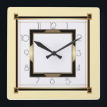 Relógio Quadrado Art Deco Light<br><div class="desc">design de relógio do excelente. Você vai adorar como os outros. Esteja livre para usar este design para outro produto que você quiser ou para personalizar e adicionar seu texto. Siga-me para mais. Obrigado. Tenha um bom dia.</div>
