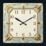 Relógio Quadrado Art Deco Mint<br><div class="desc">design de relógio do excelente. Você vai adorar como os outros. Esteja livre para usar este design para outro produto que você quiser ou para personalizar e adicionar seu texto. Siga-me para mais. Obrigado. Tenha um bom dia.</div>