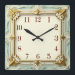 Relógio Quadrado Art Deco Mint<br><div class="desc">design de relógio do excelente. Você vai adorar como os outros. Esteja livre para usar este design para outro produto que você quiser ou para personalizar e adicionar seu texto. Siga-me para mais. Obrigado. Tenha um bom dia.</div>