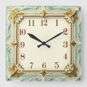 Relógio Quadrado Art Deco Mint
