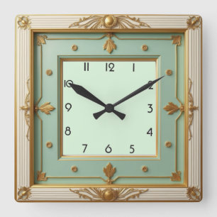 Relógio Quadrado Art Deco Mint