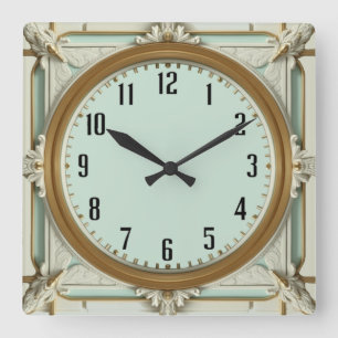 Relógio Quadrado Art Deco Mint
