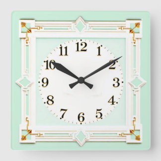 Relógio Quadrado Art Deco Mint