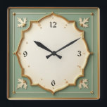 Relógio Quadrado Art Deco Mint<br><div class="desc">design de relógio do excelente. Você vai adorar como os outros. Esteja livre para usar este design para outro produto que você quiser ou para personalizar e adicionar seu texto. Siga-me para mais. Obrigado. Tenha um bom dia.</div>