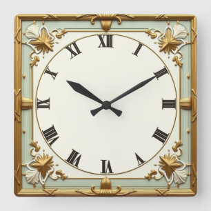 Relógio Quadrado Art Deco Mint