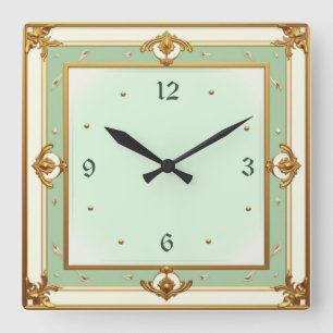 Relógio Quadrado Art Deco Mint
