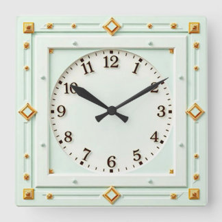 Relógio Quadrado Art Deco Mint